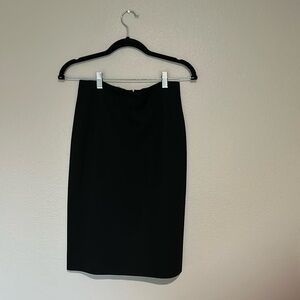 WHEATON & KATZLTD Mid Length Black Skirt  SIZE 8 100% WOOL